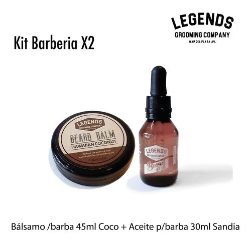 Legends Beard Balm Hawaiian Coconut & Watermelon Oil Combo X2 1