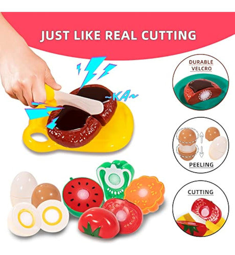 Toy Cutting Kitchen Play Set for Kids 1