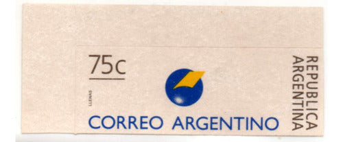 Dover Castaño Argentina 1995 - 75c Logo Correo Sobre Papel 0