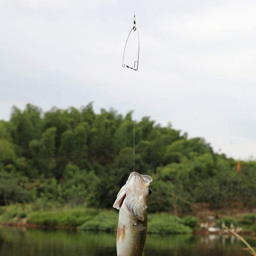 12 Dispositivos Pesca Automático Resorte Velocidad Gancho Ce 4