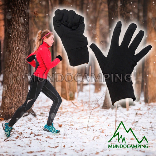 Hot Hat - Wakke Multifunctional Neck Gaiter + Thermal First Skin Gloves with Cuff for Running 6