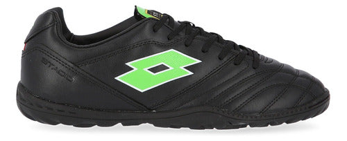 Lotto Stadio Tf Soccer Shoes in Black and Green for Men 0