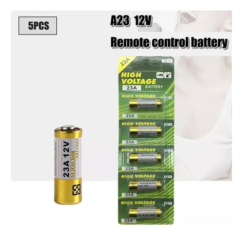 Pack X 5 Pilas Alcalinas A23 Alarma Control Remoto 1