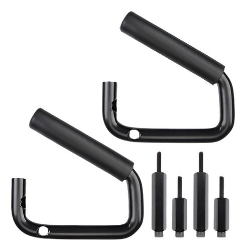 Monte 2 X Solid Steel Front Grab Handles for Jeep Wrangler JK 0