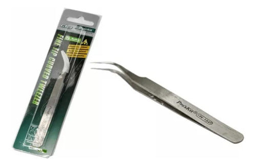 Pro'sKit Curved Precision Tweezer Extra Fine 1PK-104T 0