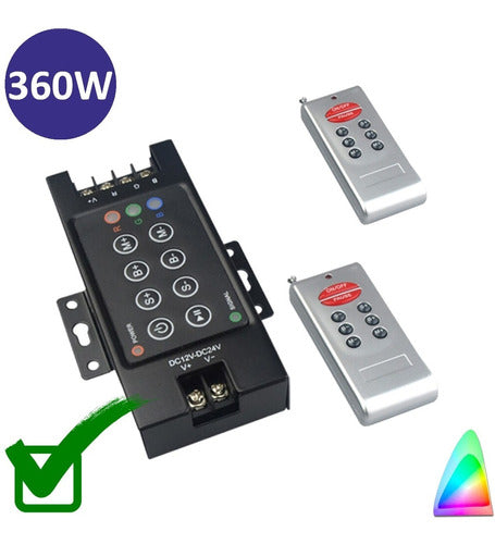 RGB LED Controller with RF Remote Control 12 Amper 0