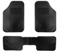 Car Floor Mat 3-Piece Set + Black Steering Wheel Cover Combo 1