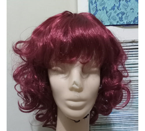 Peluca Corta Anime Borgoña Unica B La Parti Wigs! 4