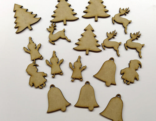 Fibrofacil 60 Christmas Figures Holiday MDF 3cm Shapes 0