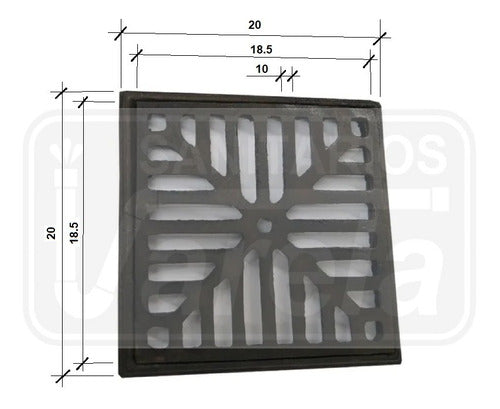 Rejilla De Fundición Para Piso De 20x20 Se 1