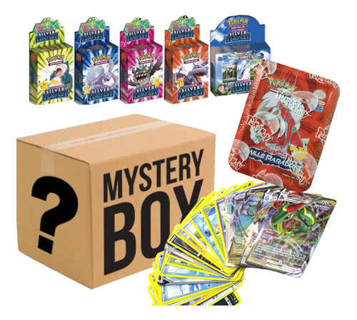 Mystery Box Silver Pokemon Tcg Bootleg / 295 Cartas 0