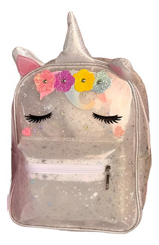 Universo Hobby Unicorn Plush Backpack PVC Kids School 3D 4