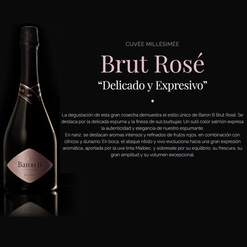 Champagne Baron B Brut Rose 750ml Espumante Cuvee Pack X 3u 2