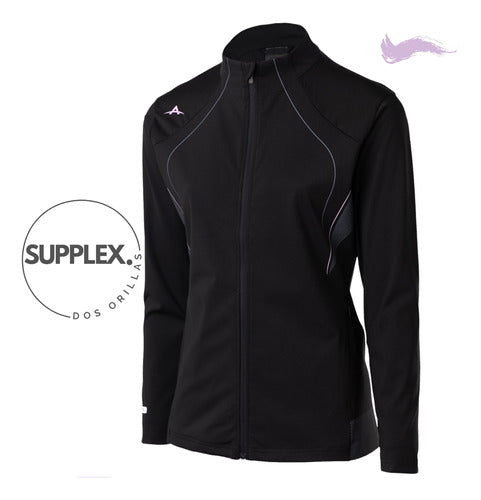 Abyss Campera Mujer Deportiva Calidad Premium Bolsillos Con Cierre 1