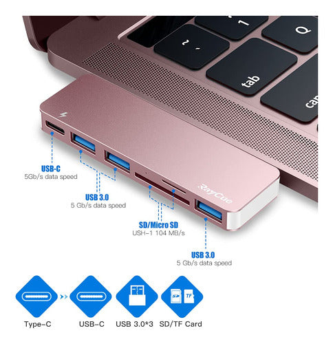 Adaptador Usb C Hub Para Macbook Pro/air 2022 2021 2020, Acc 1