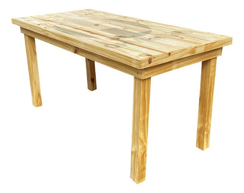 Oh! Solid Pine Table 160 - Thick Legs for Kitchen, Living, Dining 1