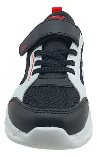 Atomik Cali Pro Boys Running Shoes Neg-bco-rojo Cli 2