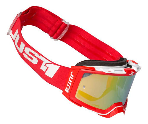 Just1 Nerve Absolute Red / White Motocross Goggles 1