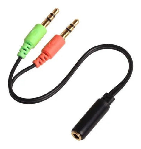 Premium Audio Adapter Cable Mini Plug Female to Dual Male 0