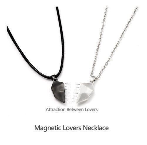 Magnetic Heart Couples Magnetic Necklace Love Jewelry Set Men Women Gift 24