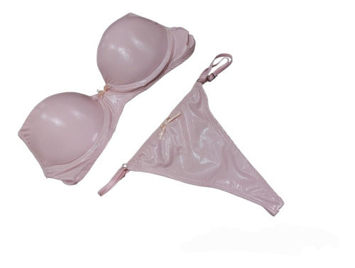 Armonia Shop Sexy Sensual Rubber Lingerie Set: Bra & Thong 2