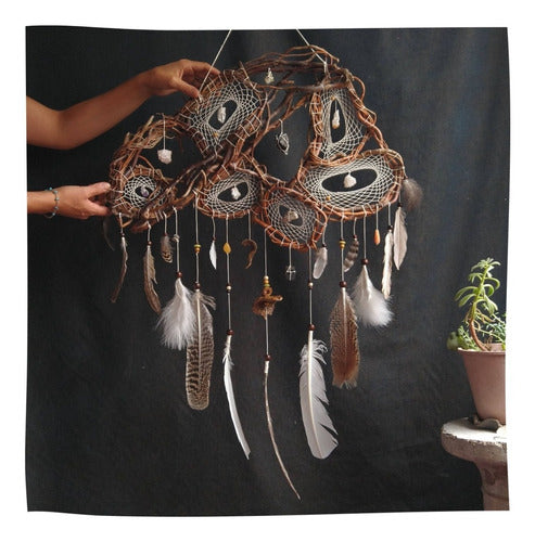 Handcrafted Large Native and Natural Crystal Dreamcatchers 2
