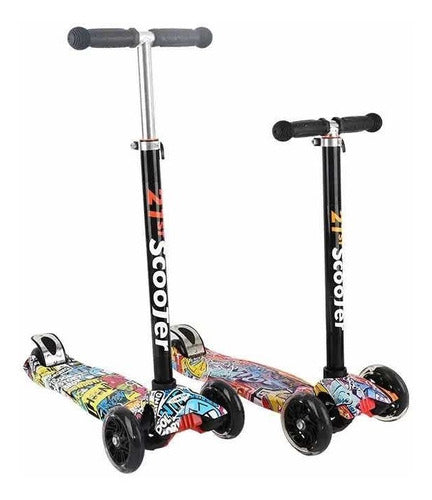 Folding Aluminum 3-Wheel Kids Scooter with Silicon Wheels 1