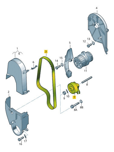 Volkswagen Distribution Kit for Suran 1.6 2010 2011 2012 - Original! 4