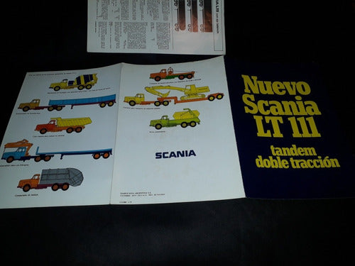 Folleto Original Scania Lt Iii Camiones Tríptico Y Hoja 2