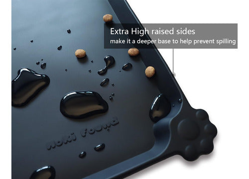 Hoki Found Silicone Pet Food Mat 48x30cm Black 1