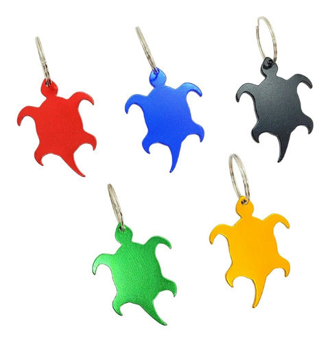 Set of 20 Turtle Keychain Bottle Openers Metal Souvenirs Mix Colors 6