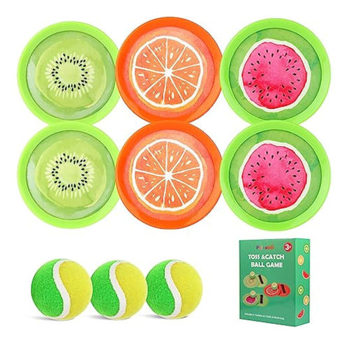 Puleebo Toss And Catch Ball Game Set - Fruit 0