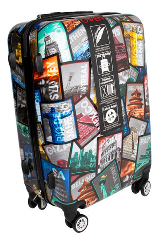 OWEN Travel Suitcase Large Printed Hard OW40006 28'' 3c 8