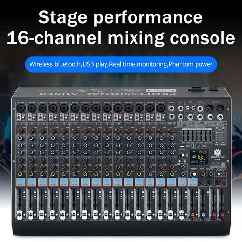 Inmix Mezclador De Audio Profesional Dx16 Dj De 16 Canales C 1