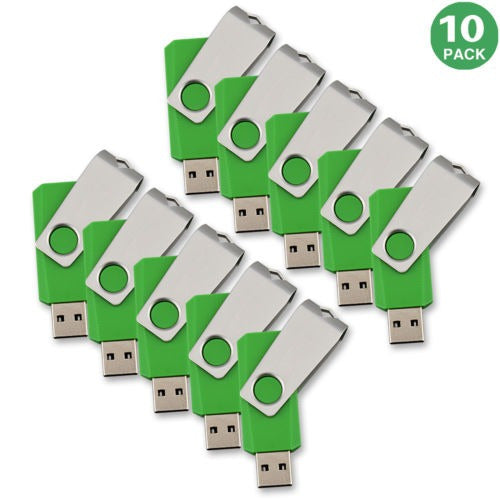 Estados Unidos Stock 10 Pack 1gb Giratorio Usb 2.0 Flash Dri 1