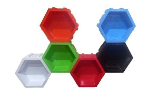 Set of 6 Hexagonal 3D Printed Shelves 1