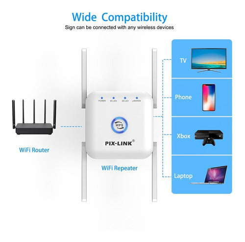 Extensor Wi-fi Dual Band Pix-link Lv-ac24 Tu Lugar Store 7