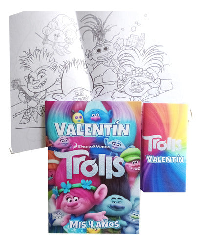 Trolls Souvenir - 20 Coloring Books and 20 Short Non-Toxic Colored Pencils 0