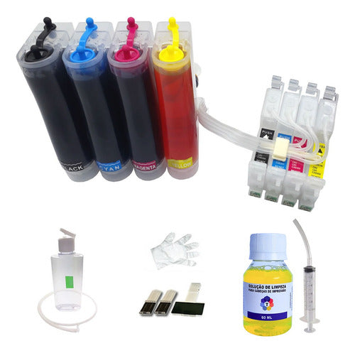 Bulk Ink Para Epson C63 C65 Cx4500 Kit Limpeza Tinta Mizink 0