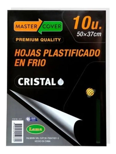 LAMA - MASTER COVER Hoja PVC Plastificado Frio 50x37cm Lamina Autoadhesiva X10 0