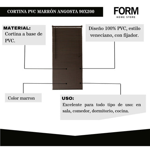 Form Cortina PVC Marrón Angosta 90x200 2