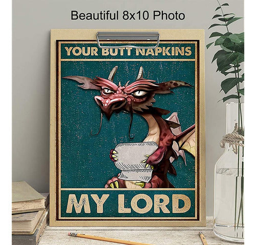 Your Butt Servilletas My Lord - Decoraciones De Dragones - D 2