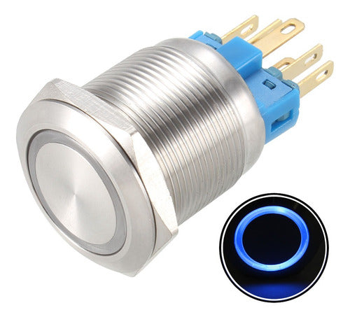 Metallic Flush Push Button 16mm LED 12-24V 1