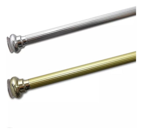 Extendable Chromed Aluminum Shower Pole 1.20 to 1.80m 9