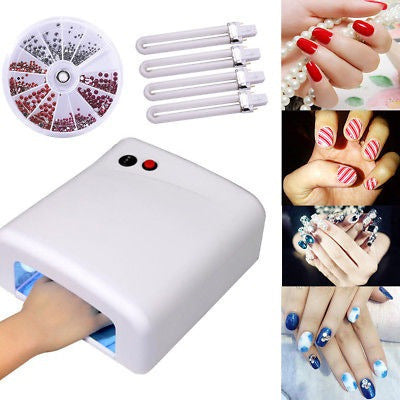 Pro Nail Dryer 36W LED UV Acrylic Curing Kit 3