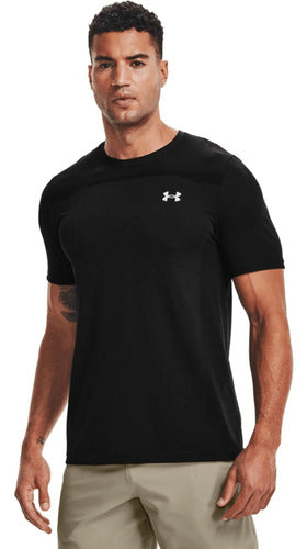 Under Armour Men's Seamless Short Sleeve Black T-Shirt 0