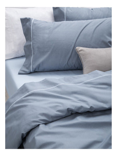 Palette Look 100% Cotton 2 ½ Bed Sheets Set - Celeste 0