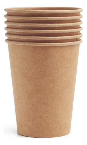 Market Paper Disposable Kraft Cups Without Lid 8oz 100 Units 0