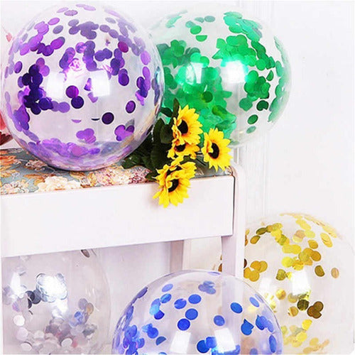 Lanfei Balloons Confetti 12 Inches Set of 10 Units 3