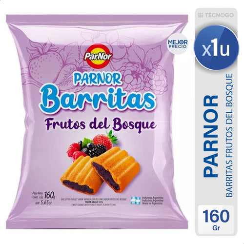 Par Nor Galletitas Dulces Barritas Sabor Frutos Del Bosque 0